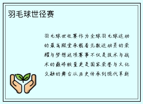 羽毛球世径赛
